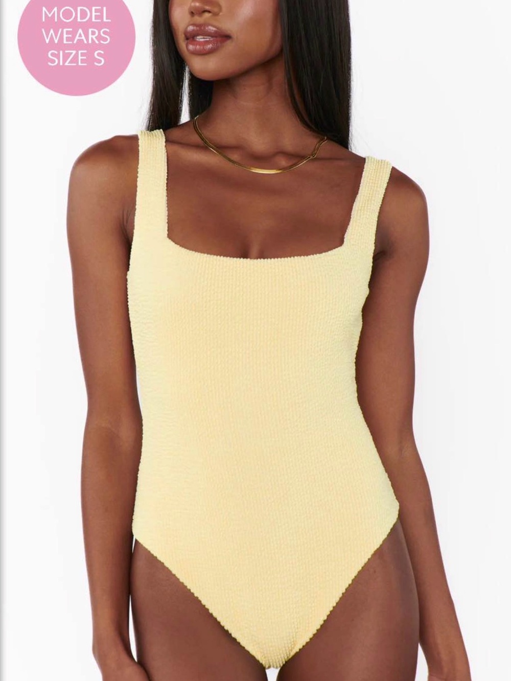 Show Me Your Mumu - The Scrunch One Piece Butter Yellow - SMALL - NWT